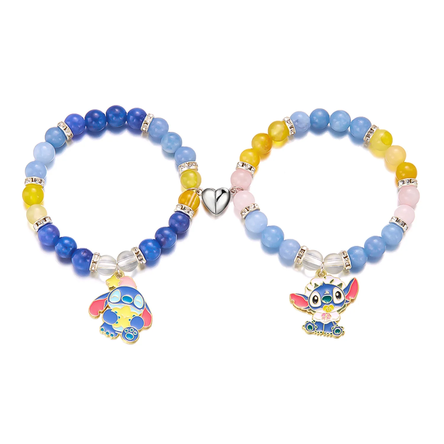 bracelet for couples New cartoon bracelet with two sets of cartoon pendant love to attract lovers bracelet