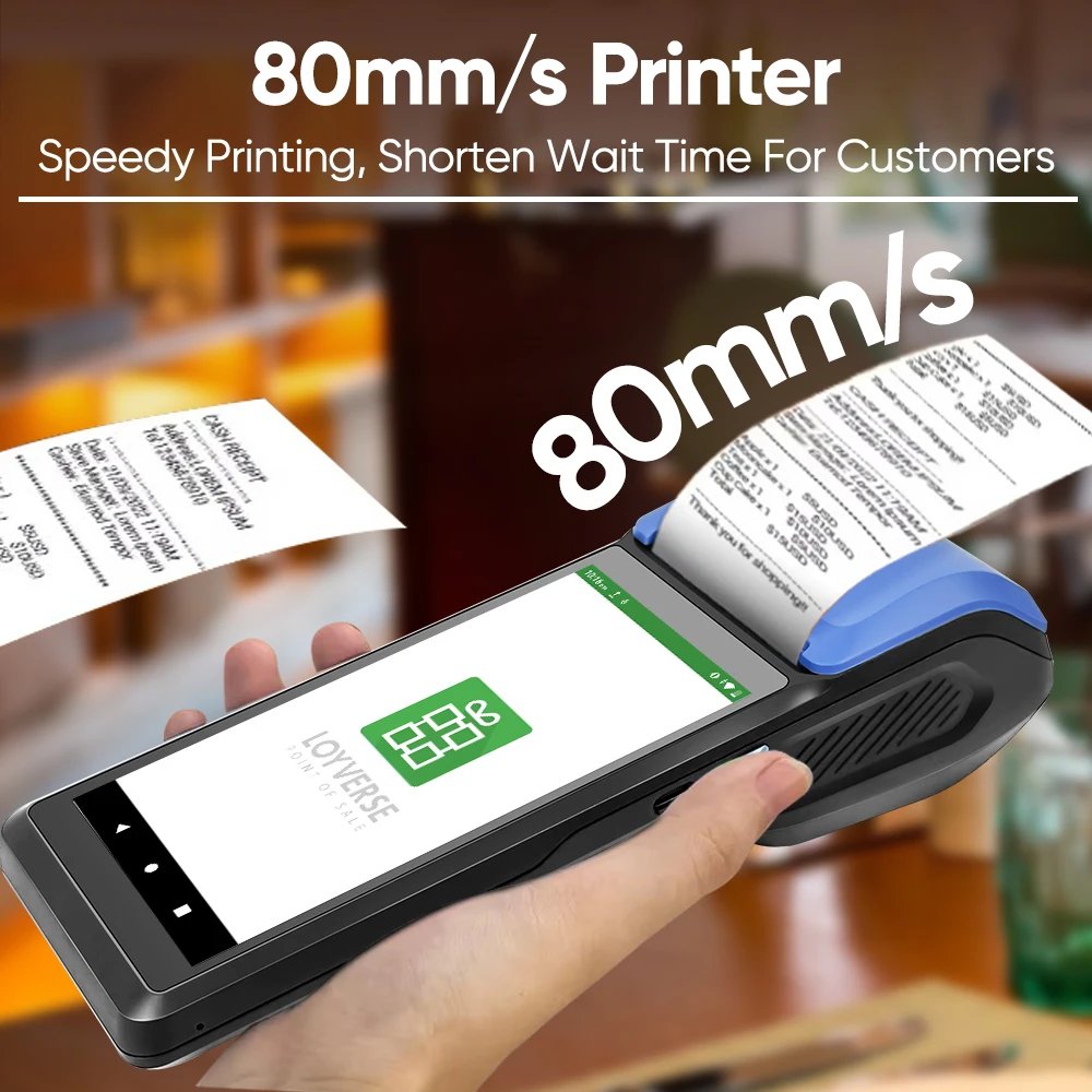 FYJ F1-P1 5.5 Inch 2+32G Ticket Vending Machine Parking Payment Pos Ticket Reader Assistant Cashier Machine Pos Terminal Android