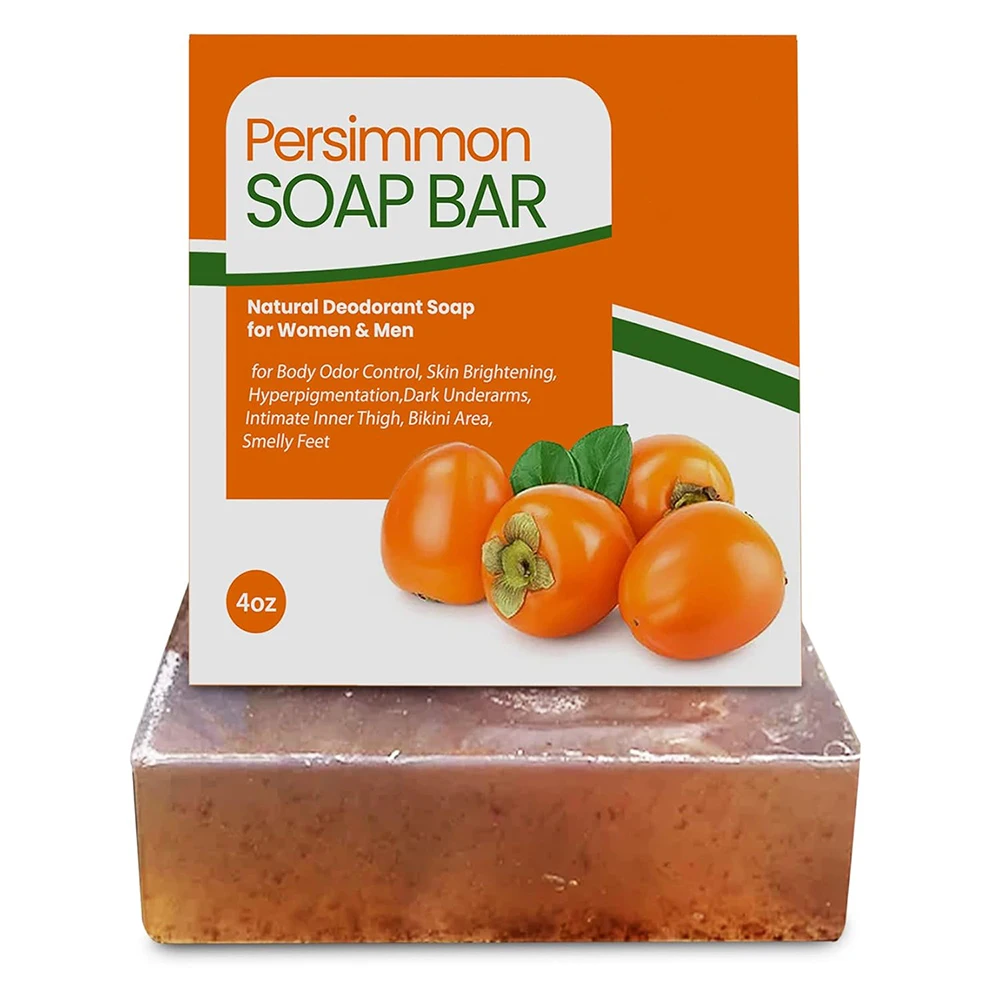 Private Label Skin Brightening Deodorant Persimmon Soap Bar for Eliminating Nonenal Body Odor
