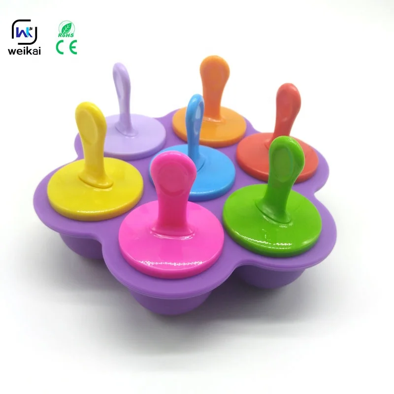 Cross-border hot sale round silicone ice compartment edible material custom size silicone ice cube tray