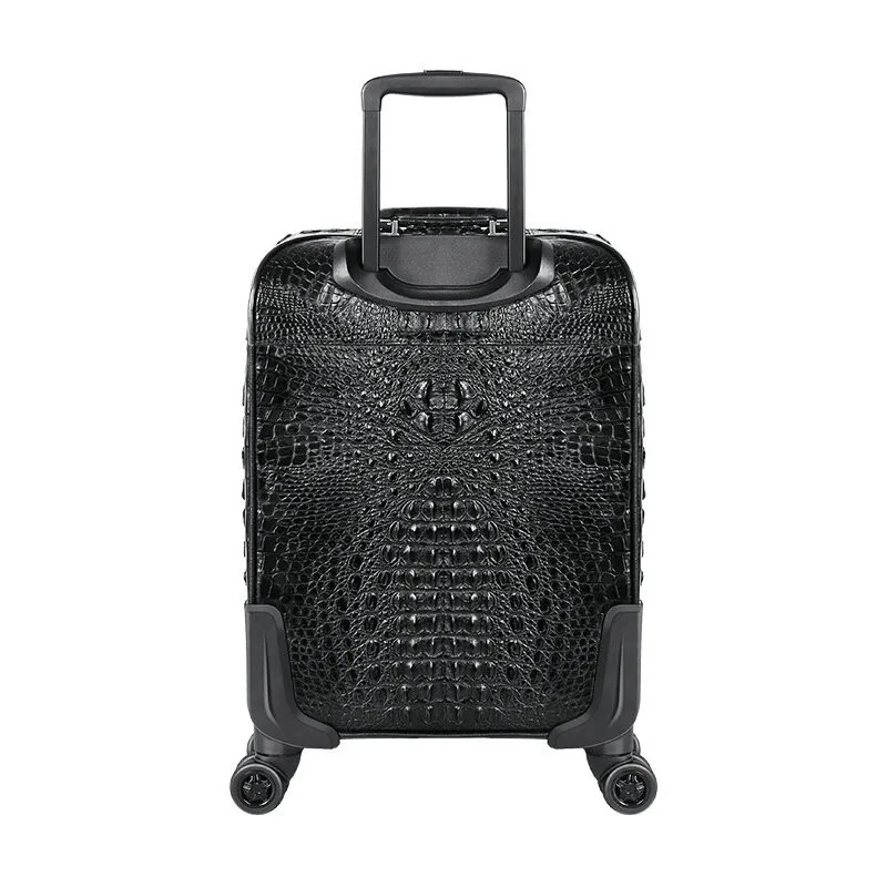 RC59 Carry on Custom Suitcase Luggage Travel Luxury Large Leather Crocodile Luggages Set