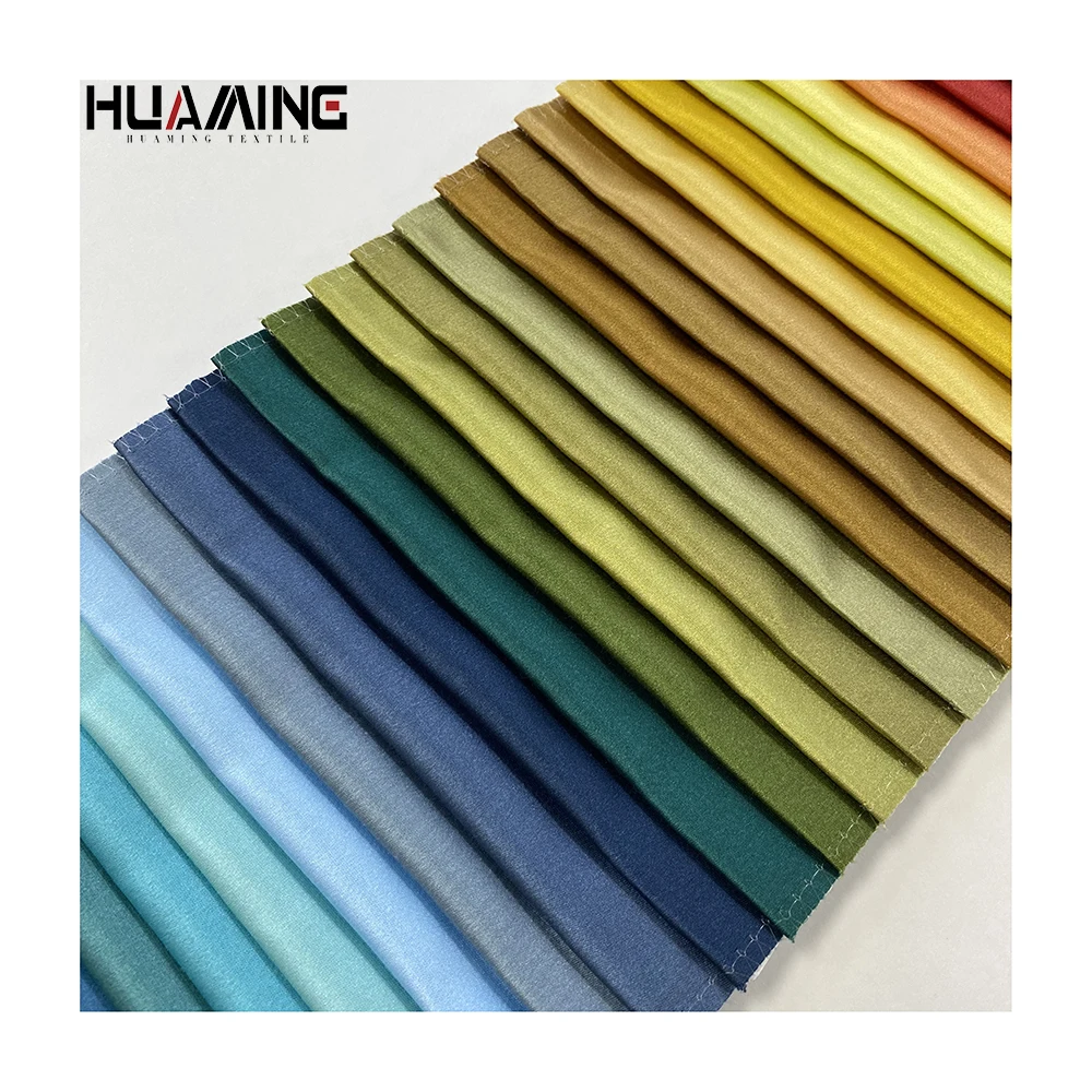 No MOQ 100% Polyester 238GSM Medium Weight Wholesale Jacquard Yarn Dyed Upholstery Satin Silk Plain Fabric For Clothing