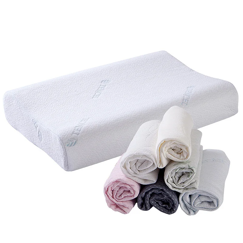 Hot Selling Square Silicone White Color Half Cylinder Memory Foam Pillow Bamboo Fiber Pillow