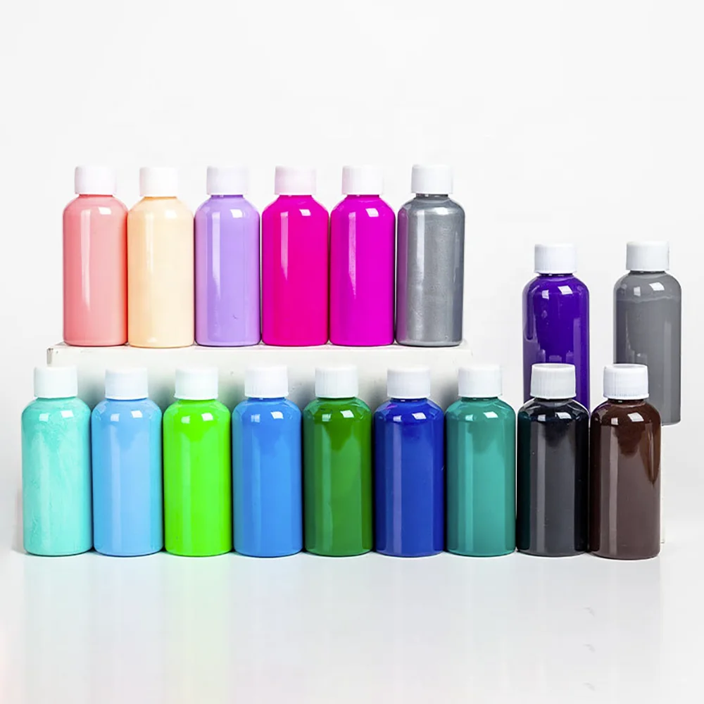 Acrylic Pouring Paint 60ml Bottled Liquid Painting Student Children Diy Hand Painted Creative Fluid Bear Paint