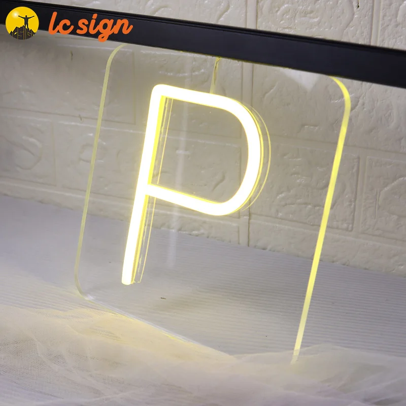 LED Letter Lights Sign Sale Word Sign White Assembled Neon Letter Sign Alphabet Letters Track Installation Magnetic Counter