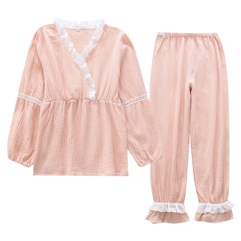 HIgh quality hot selling womens autumn pajamas coton cotton