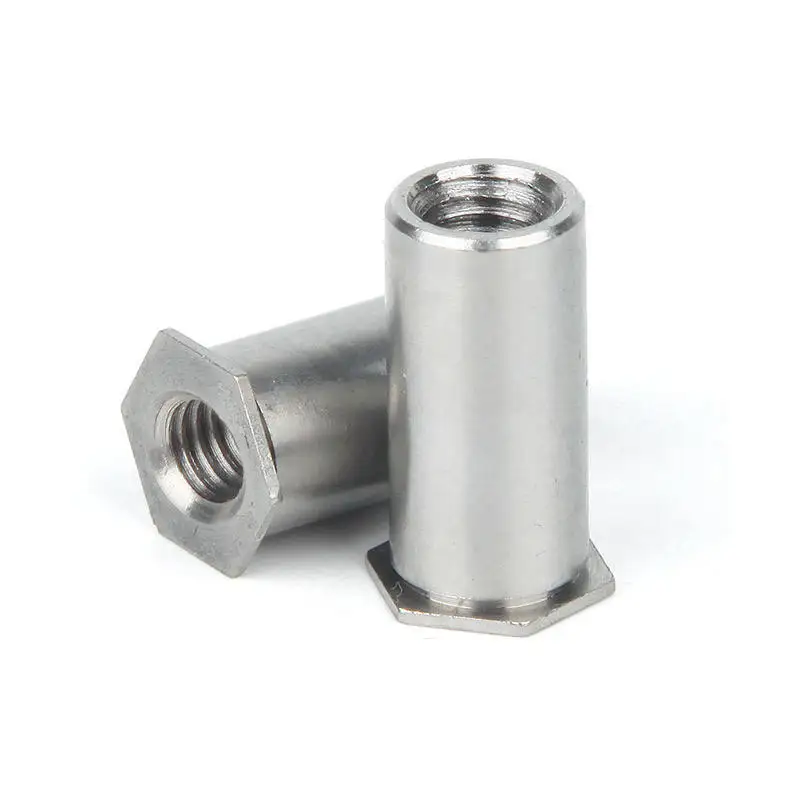 SOS-M3-8-18mm Stainless steel hexagon through hole internal threaded rivet nut column self-locking bracket fasteners