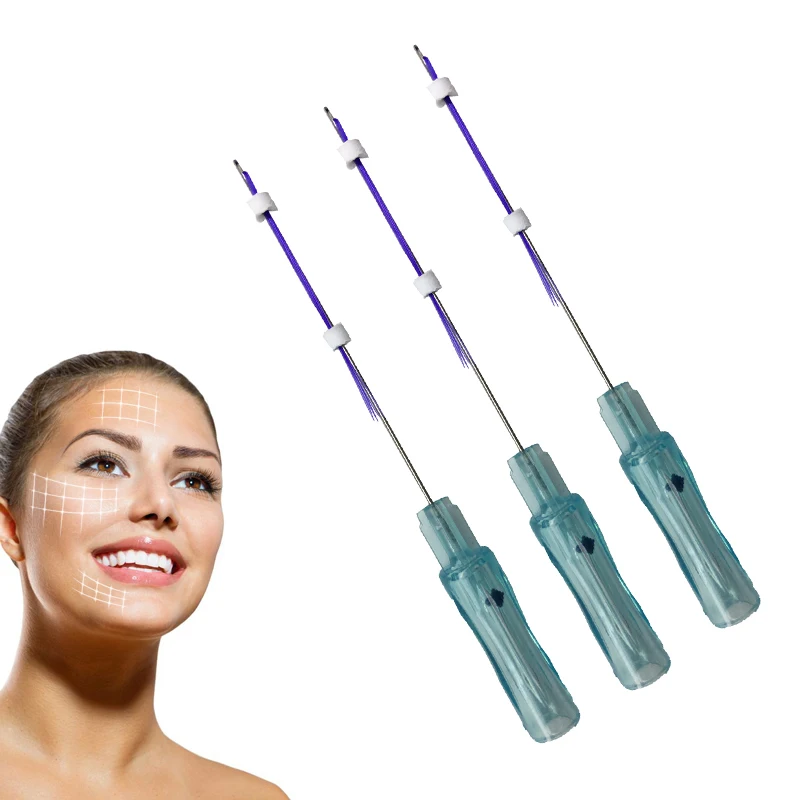 
3d mesh remove neck folds multi pdo thread needle with pdo thread lift with needle for beauty 