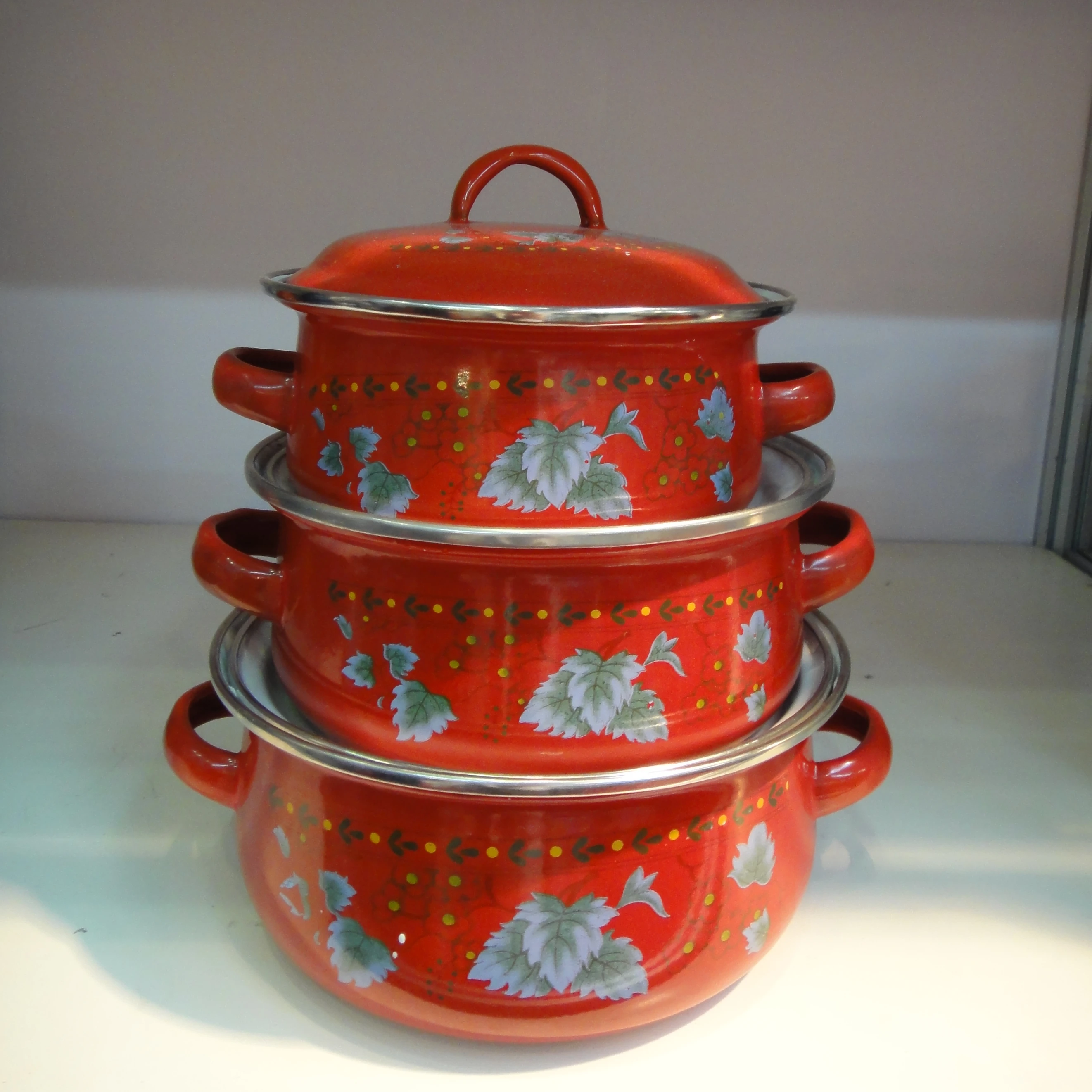 Ghana Market Hot Selling Casserole with Ordinary Handle 16.18.20cm/set671D/671DB/671EDB