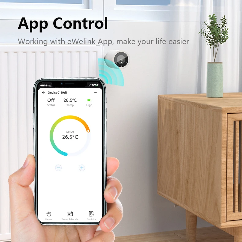 eWelink Smart Home WiFi APP Remote Control Floor Heating TRV Zigbee Compatible with Google Home Application