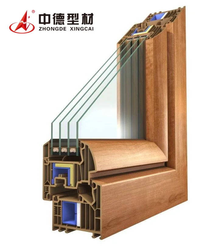 Uv-protect Frame Round Soundproof Door Half Double Glazed Upvc Window Profile Anti-aging Rigid Anti-uv White Color Pvc Upvc