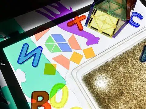 Монтессори сенсорная игра Светодиодная панель большая световая настольная акриловая доска игрушка для детей игрушки обучения дома