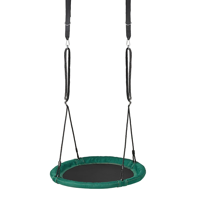 Hot Green Children Round Platform Swing Made of Durable Polyethylene And Alloy Steel Indoor And Outdoor Kids Saucer swing