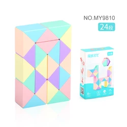 Creative change 3d Intelligent Folding Plastic 24/36/48/60/72blocks Highly Bent Snake Ruler Magic Puzzle Cube