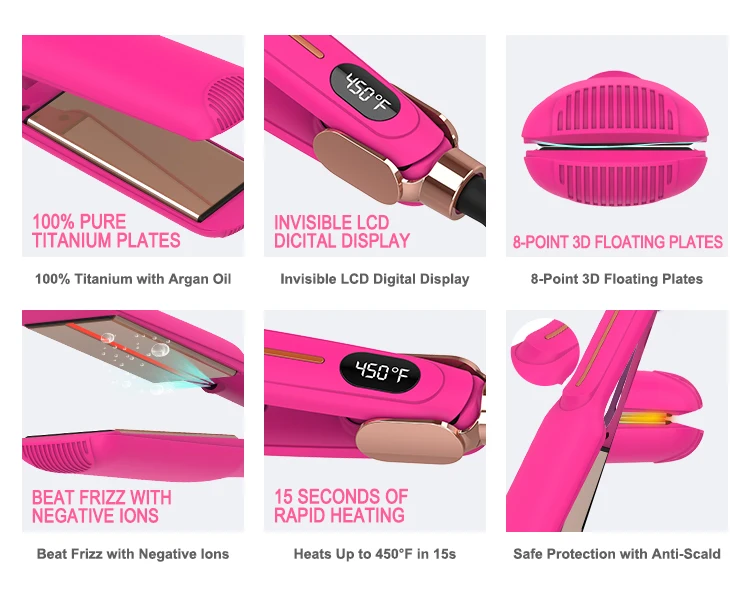 Hair straightening cream Portable flat curling planchas de pelo electric infrared hair straightener titanium flat iron