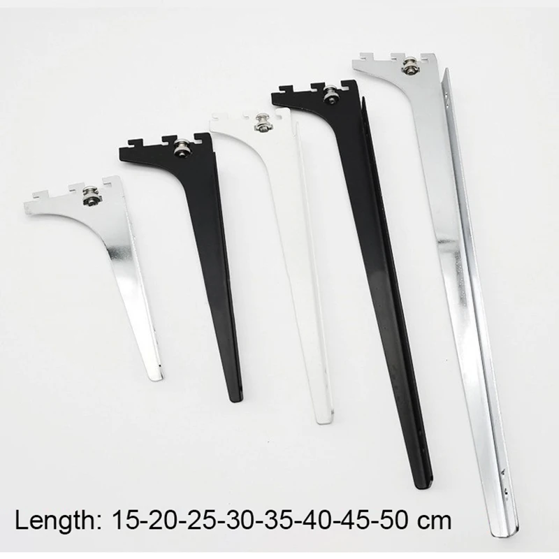 Channel Double Slotted Wall Upright Metal Shelf Bracket Goods Shelves Glass Hanging Brackets