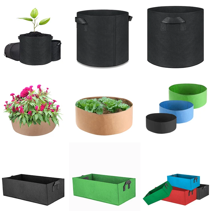 1-400 Gallon Nonwoven Fabric Wholesale Grow Bags 1 2 3 5 7 10 Gallon Grow Bag Sale