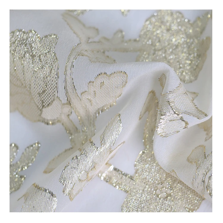 Широко используемая высококачественная одежда из белого золота, шелка, шифона, металлической ткани