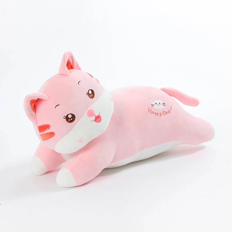 Comfortable Custom Anime Plush Long Cat Sleeping Pillow with Elastic and Super Soft Fabric