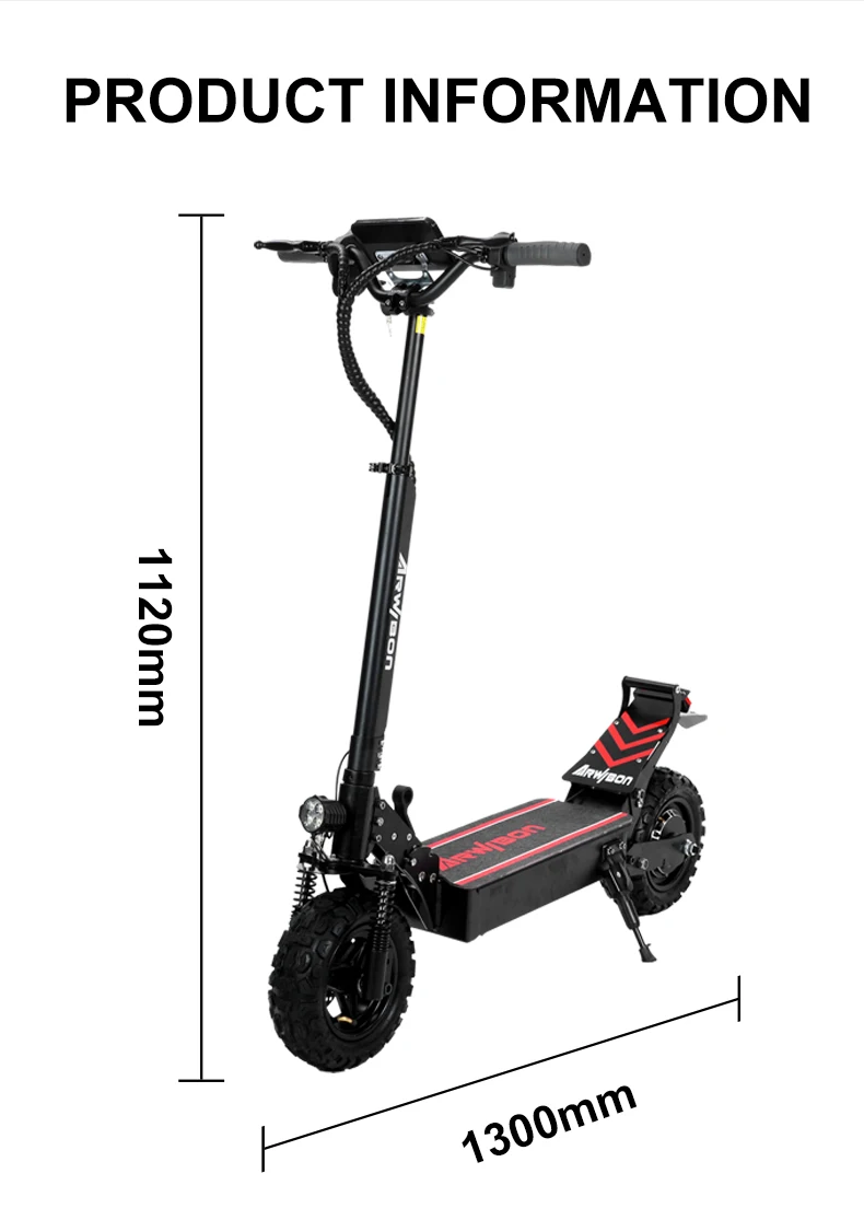 Best Choice And Free Shipping US EU Stock Hydraulic Suspension Q30 10 inch  2500w 48v Fast Electric Scooter For Adults