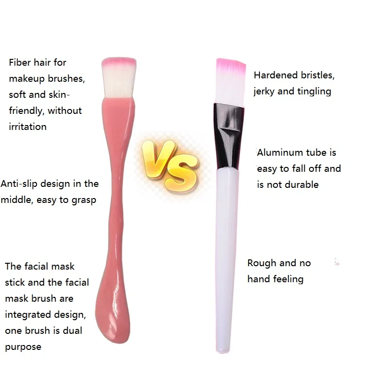 2 in 1 Wholesale Professional Makeup Brushes Face Mask Brush Silicone Gel DIY Cosmetic Beauty Tools Tool