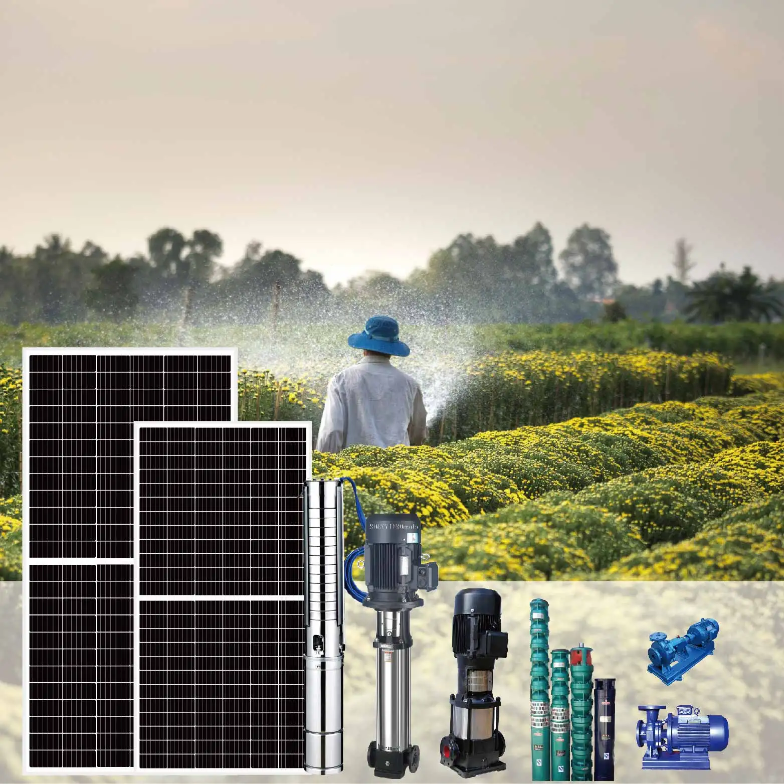 Solarborn solar pump kit surface well pump system submersible power solar water pump for irrigation