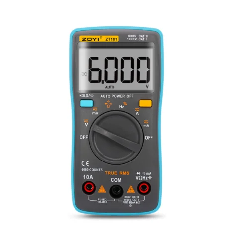 ZT101 Mini Digital Multimeter 6000 Counts AC/DC Voltage Current Tester