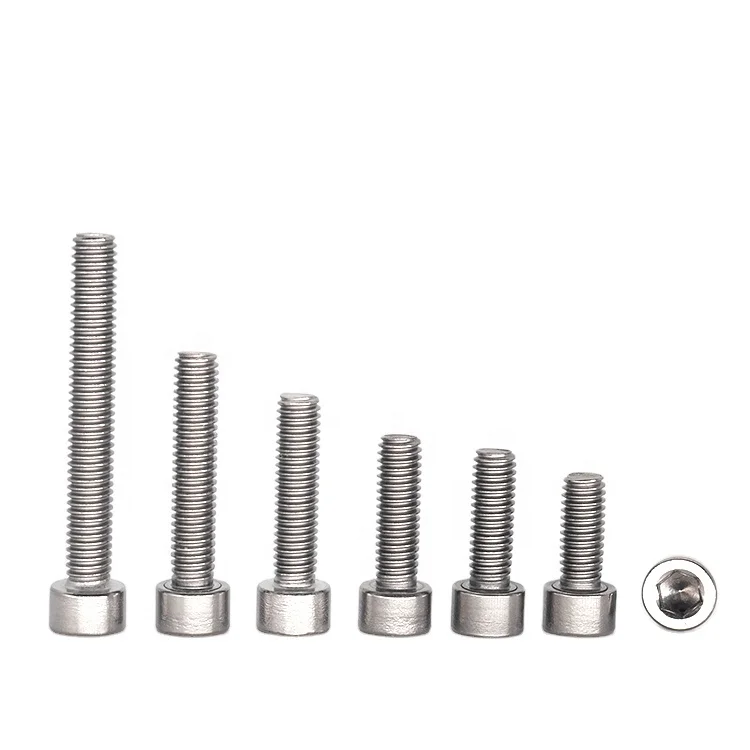 Gr2 Titanium Allen Bolts M1.6 Titanium Micro Screw Hex Socket Head Cap Screws Din912
