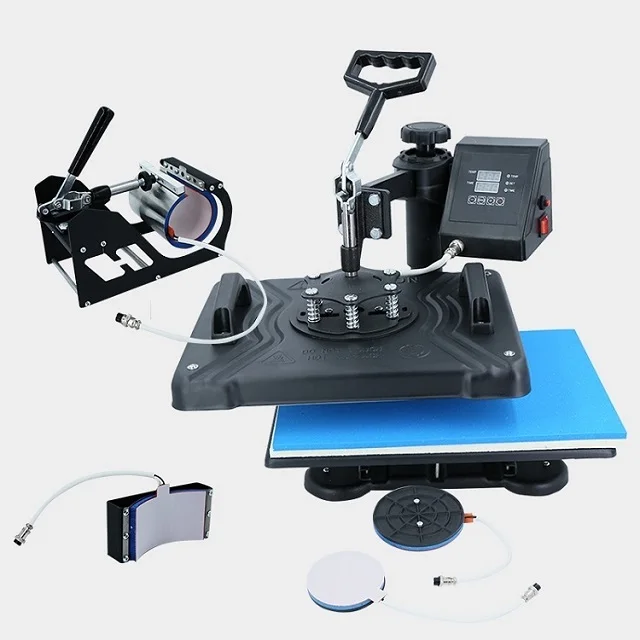 China manufacturer 5 in 1 29*38cm multiple function heat press machine for sublimation transfer