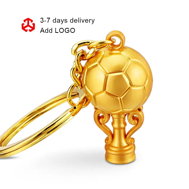 Ready to ship metal keychain for engraving key ring football metal keychain gold color