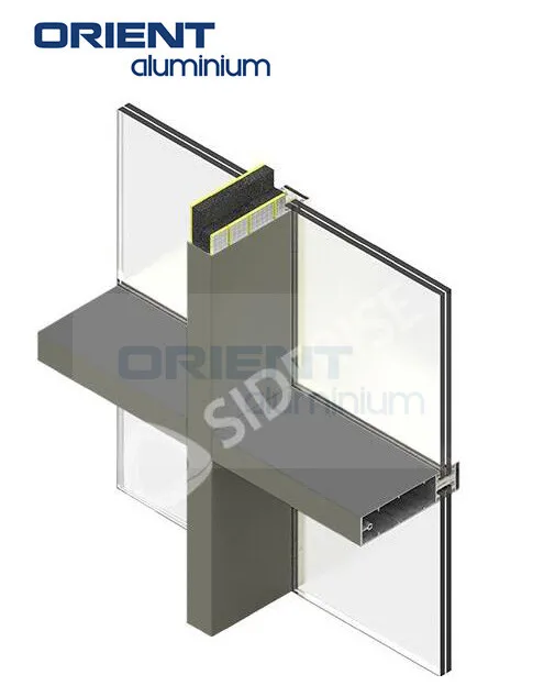 Insulated Glass Aluminium Facade Energy Saving Soundproof Reflective Low-e Curtain