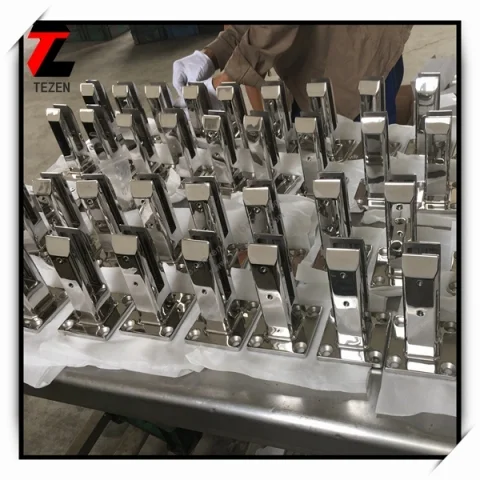 Stainless steel 2205 floor mounted satin glass spigots for stair balustrade fence 8-15mm glass