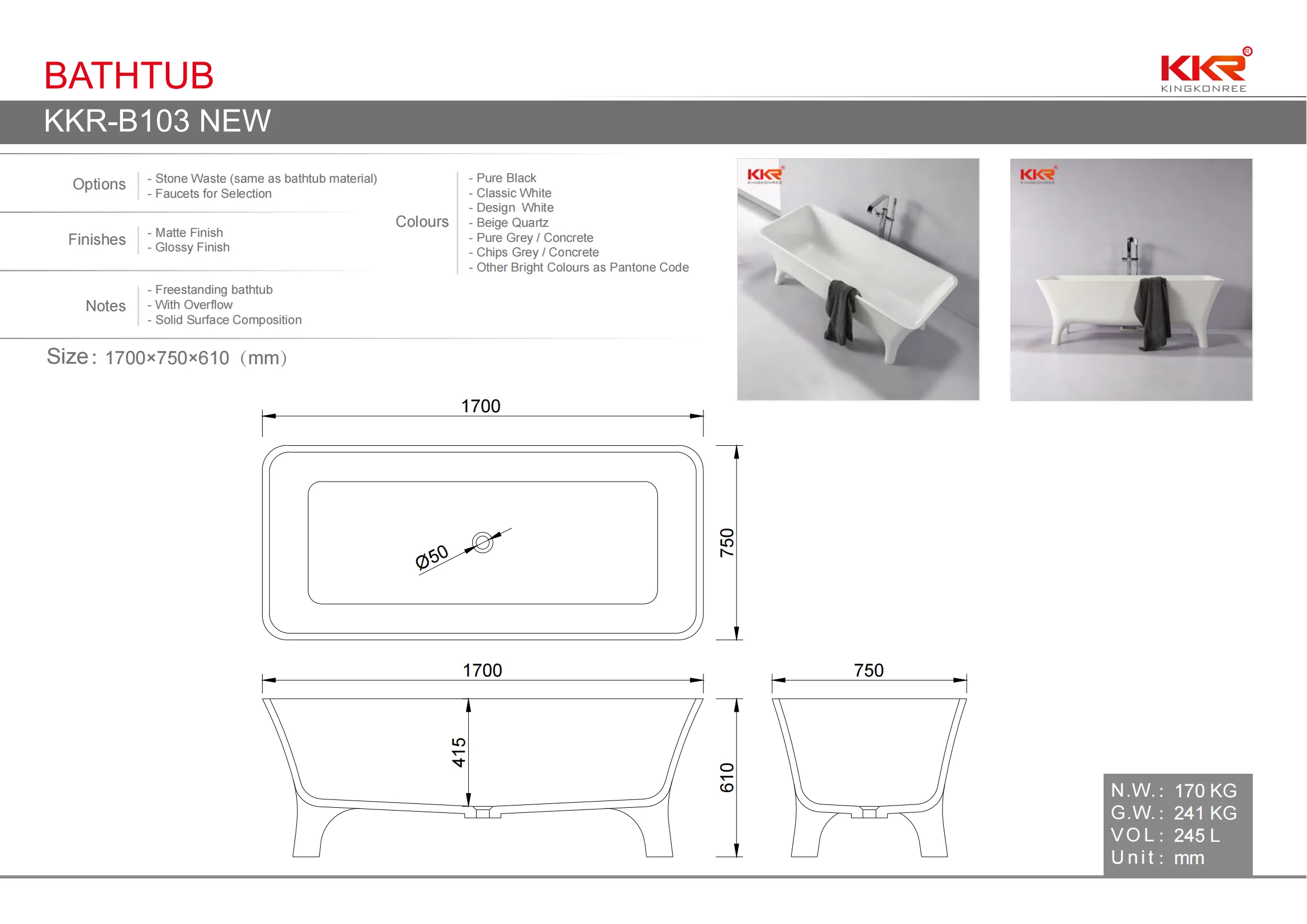 KKR Latest Artificial Stone  Freestanding Bathtub Comfortable Matte Glossy  White Sale Cross OEM Style With 4 Support Feets