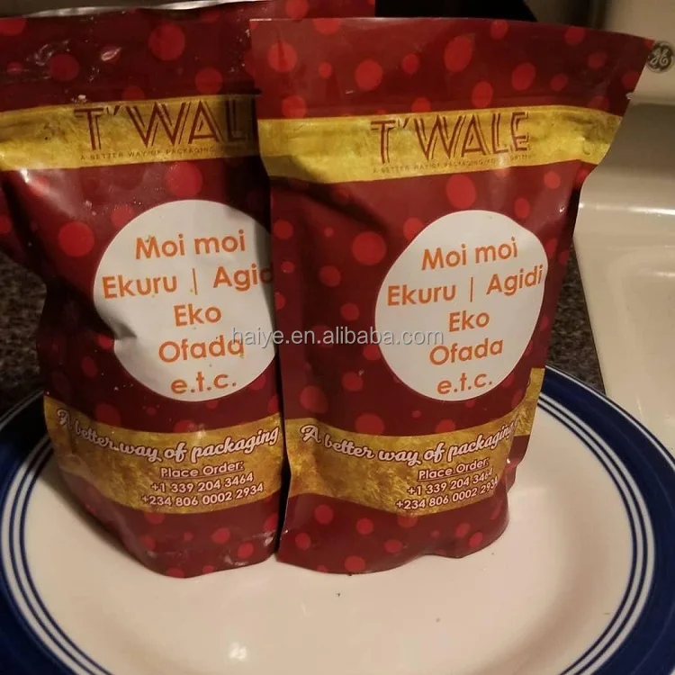 Stand Up Zipper Microwave Oven High Temperature Cooking Bags Retort Pouch For Organic Sauce Soup Moi Moi Bag