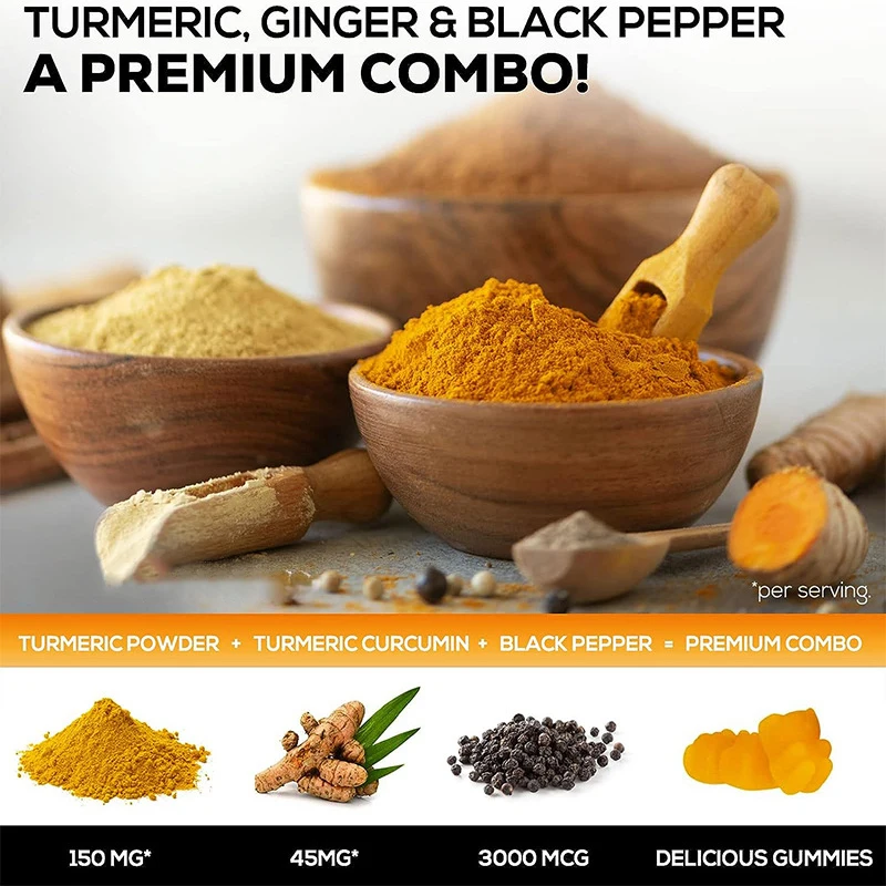Organic Turmeric Powder Curcumina Adult Herbal Supplement for Antioxidant Support Not for Pregnant Women