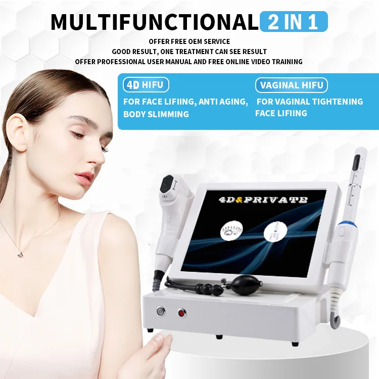 Mini 7D Hifu cartridges anti wrinkle 4d Hifu facial y corporal high intensity focused ultrasound hifu vagina 12d machine 2024