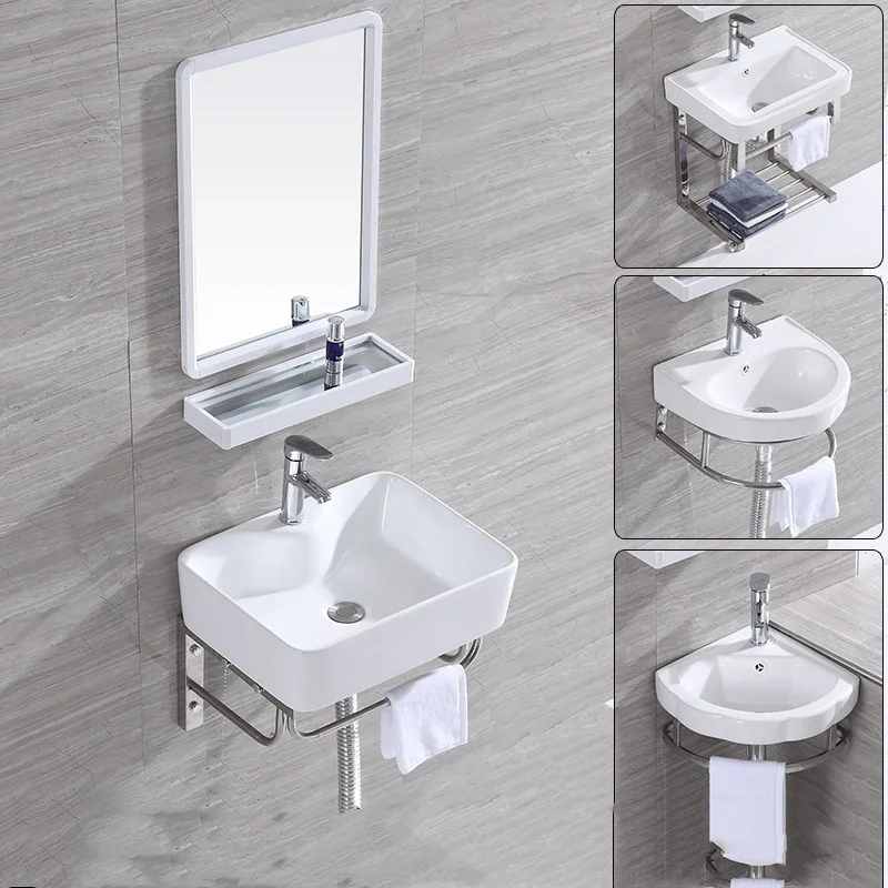 Toilet Simple Wash Basin Rental Room Wash Basin Set Ceramic  Bathroom Washbasin