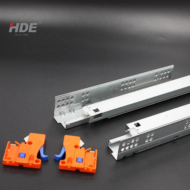 Quality undermount soft closing full extension adjustable cabinet drawer slide