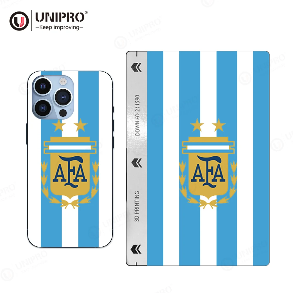 3D Texture Football World Cup 2022 Theme Mobile Phone Back Skin Sticker For Cutting Machine