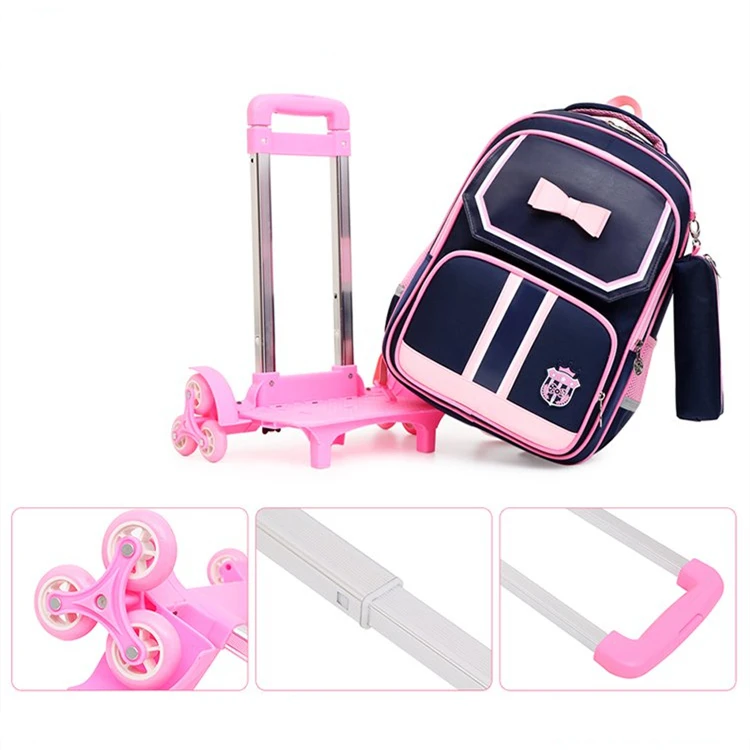 Школьный рюкзак на колесиках для детей-подростков, школьный рюкзак на колесиках