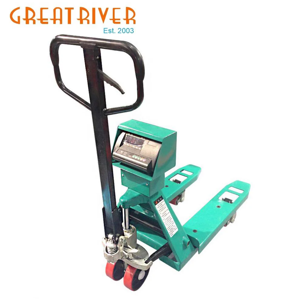 Electronic Digital 1000kg pallet wrapping machine with  forklift scale