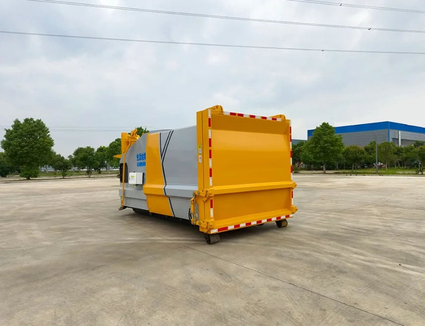 Sanitation portable aesthetic waste collection and compacting station