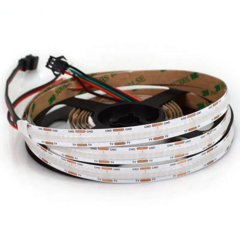 1 м 336 пикселей 1008 светодиод на метр 5 В адресуемый COB RGB smart LED