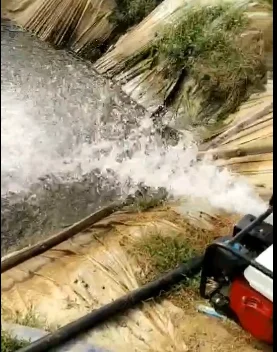 Бензиновый водяной насос для очистки сточных вод