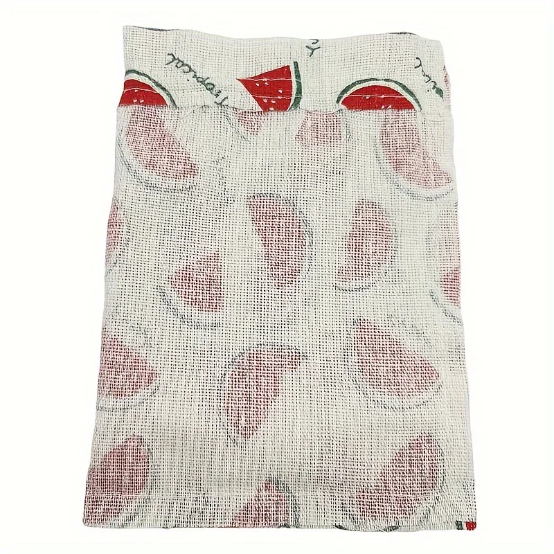 Summer Watermelon Drawstring Gift Bag Recyclable Cotton Party Favor Bag with Melon Pattern for Summer Decorations