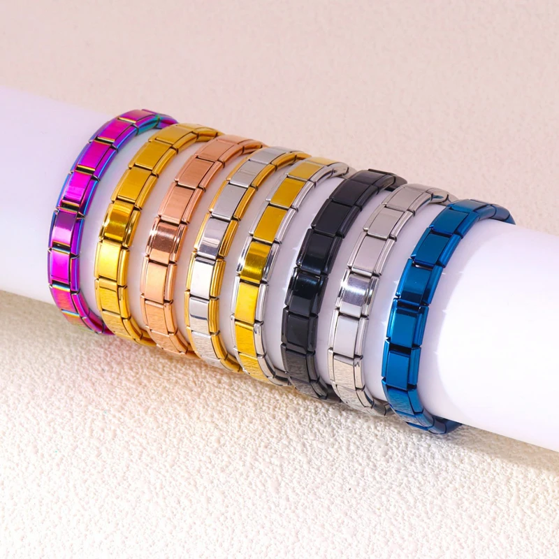 Stainless Steel Braccialetto Starter Nomination Modular Charm bracelets DIY Link Bracelets Bangles Italian Charm Bracelet