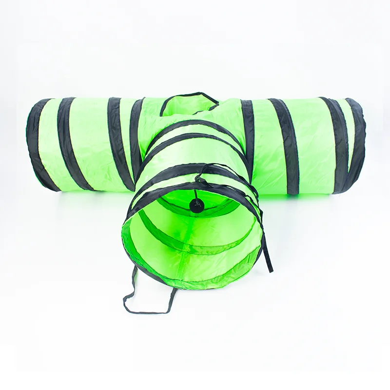 Cat Tunnels for Indoor and Outdoor Cats 3 Way Collapsible  Kitty Tunnel Bored Pet Peek Hole Training Toys tunel para gatos