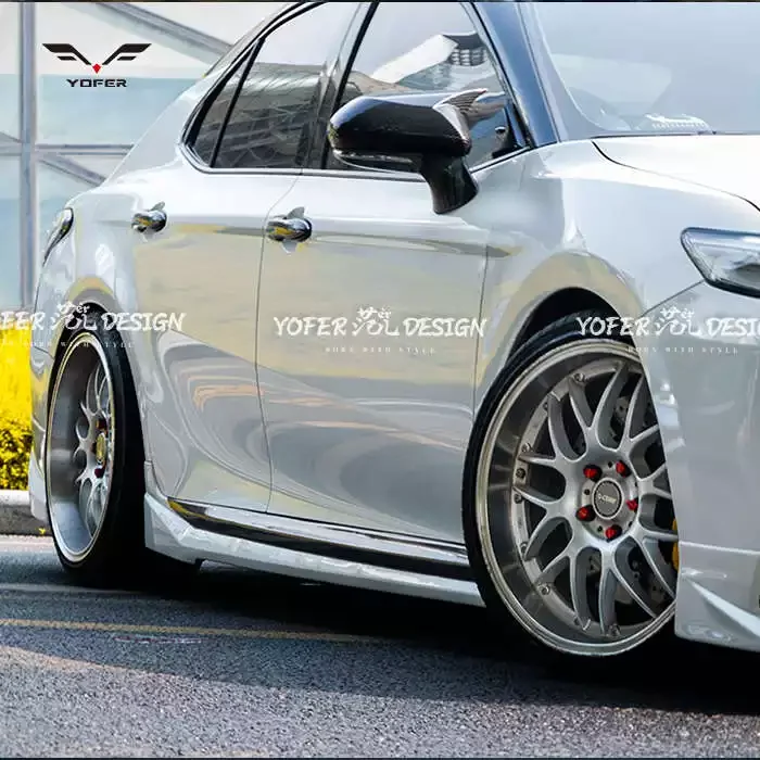 Yofer for camry2018- sports car front rear bumper lip diffuser side skirts accessories bodykit