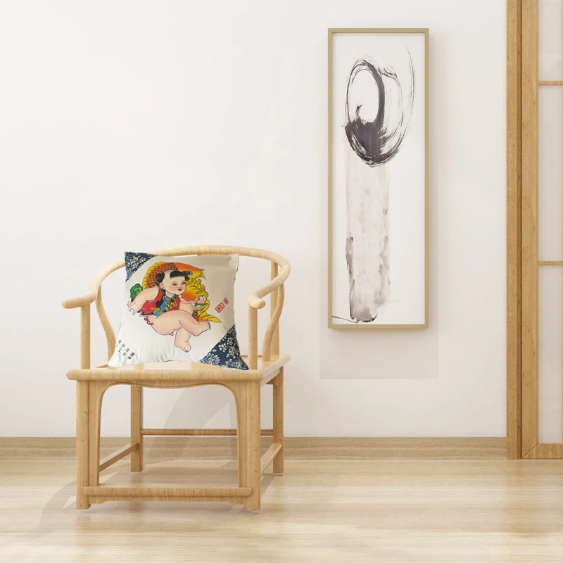 Chinese style pillowcase, one pair,  baby pattern, good gift