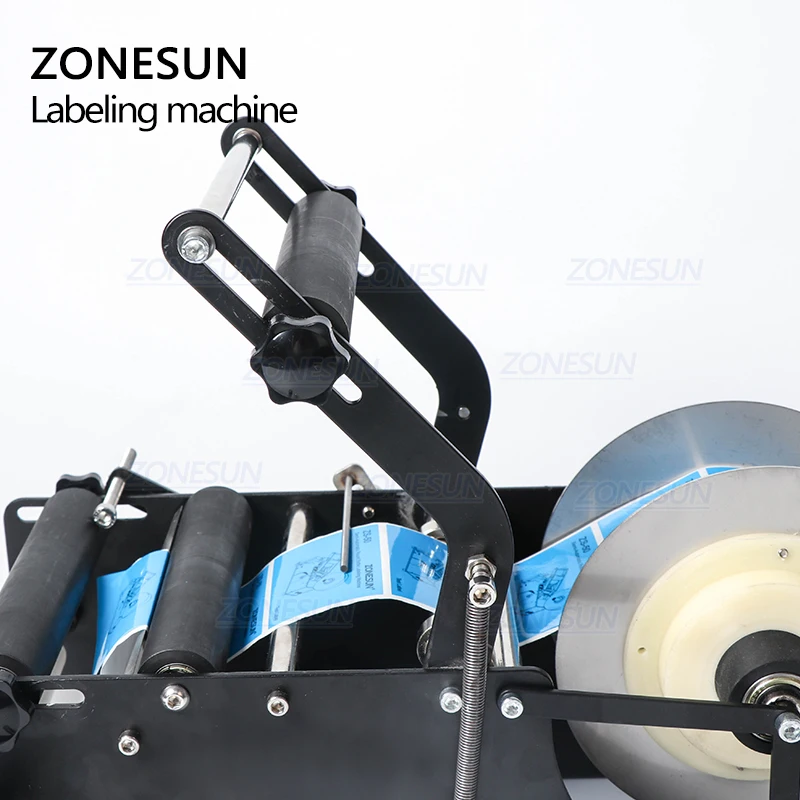  ZONESUN ZS-50P ручная машина для нанесения этикеток на круглые бутылки с минеральной водой